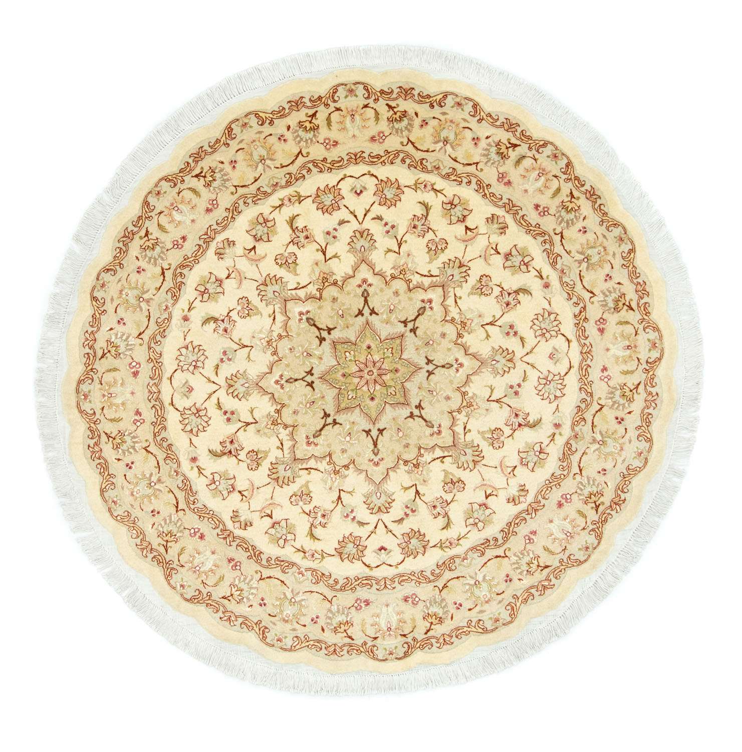 Perser Rug - Tabriz - Premium round  - 148 x 148 cm - beige