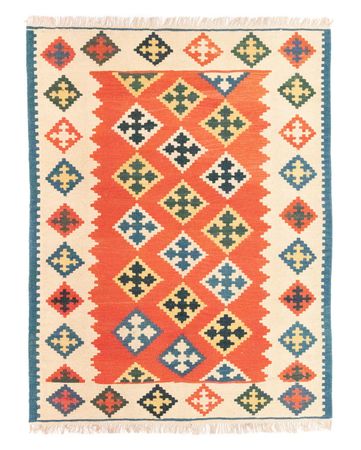 Kelim Rug - Oriental - 196 x 150 cm - orange