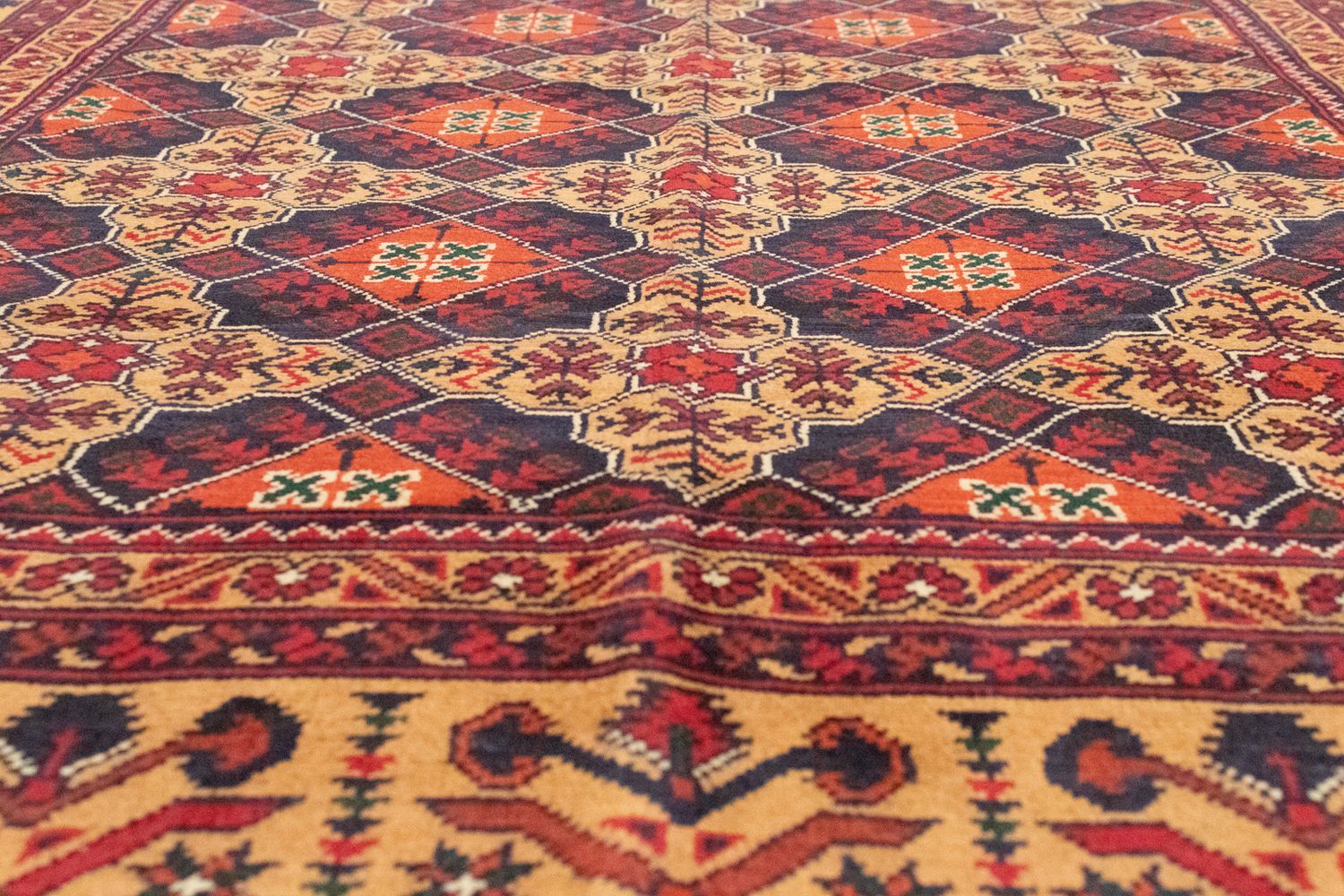 Afghan Rug - 195 x 153 cm - brown