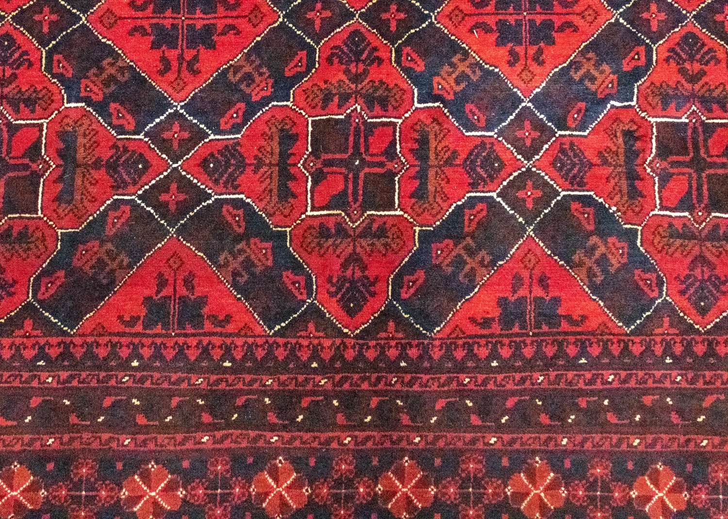 Afghan Rug - Kunduz - 298 x 199 cm - red