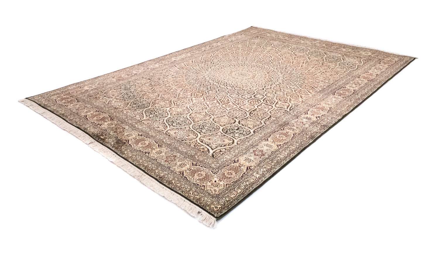 Silk Rug - Kashmir Silk - 280 x 185 cm - brown