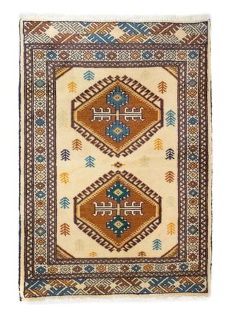 Turkaman Rug - 89 x 64 cm - blue