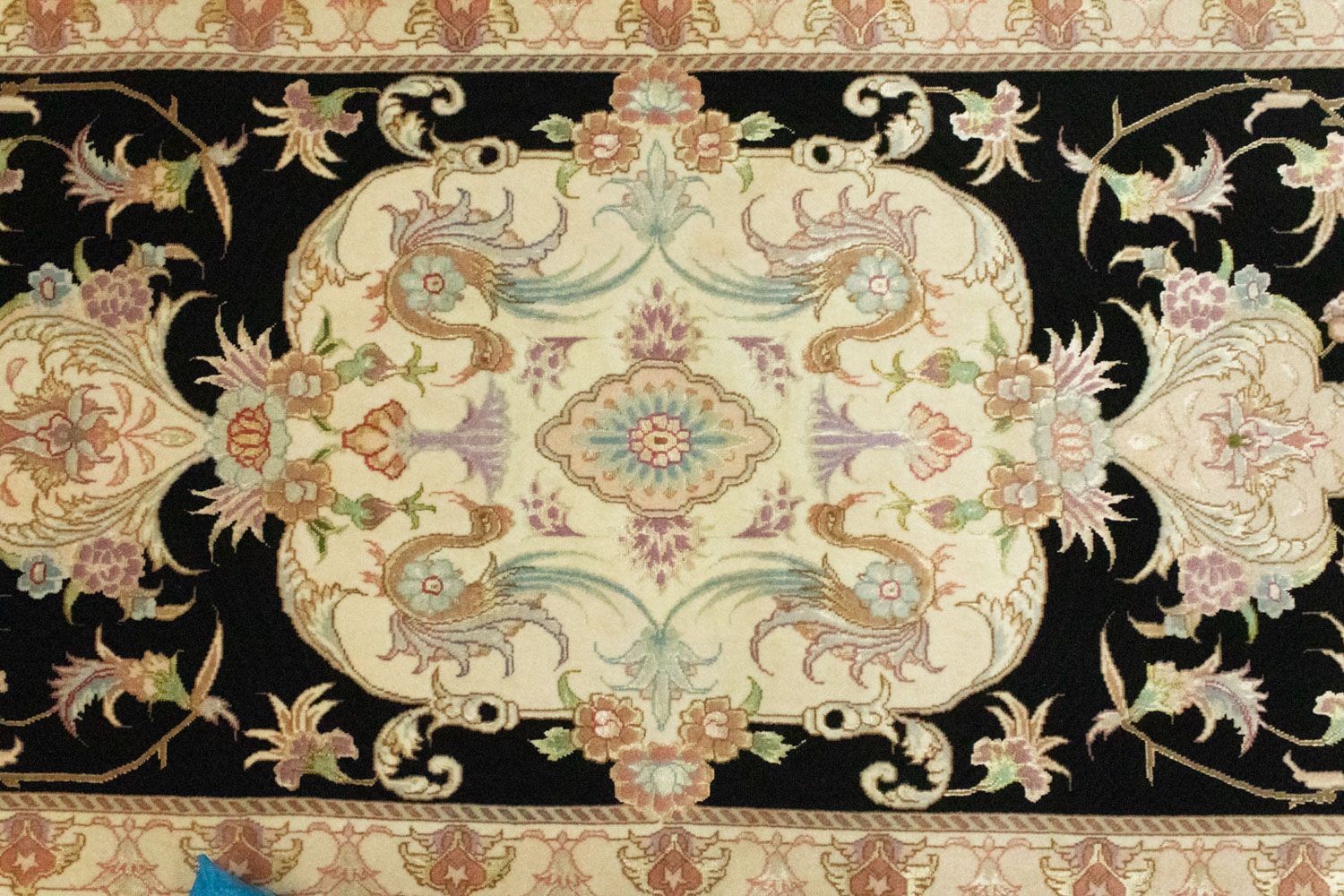 Runner Perser Rug - Tabriz - Royal - 191 x 72 cm - black