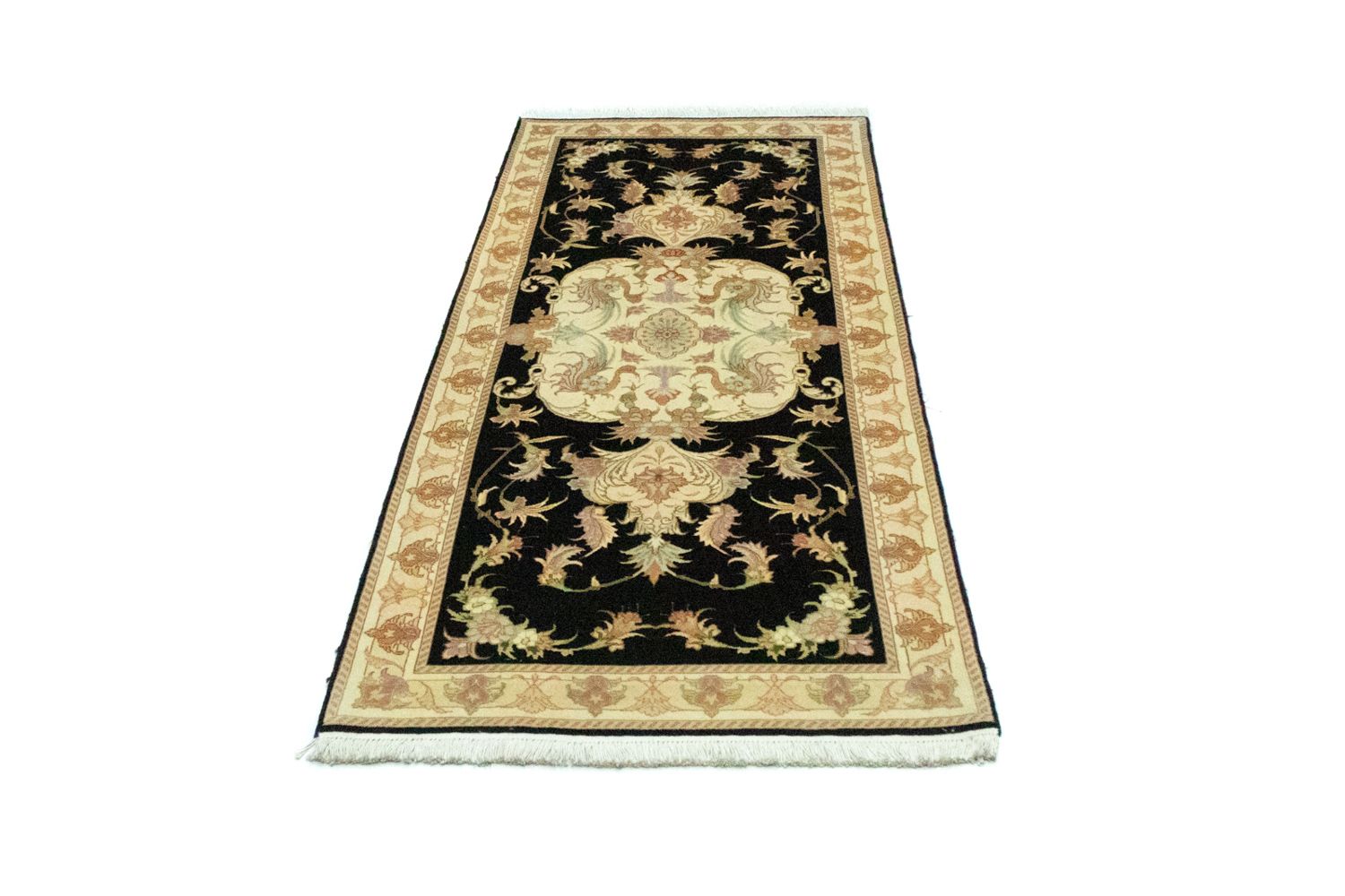 Runner Perser Rug - Tabriz - Royal - 191 x 72 cm - black