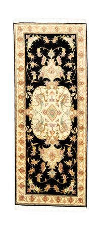 Runner Perser Rug - Tabriz - Royal - 191 x 72 cm - black