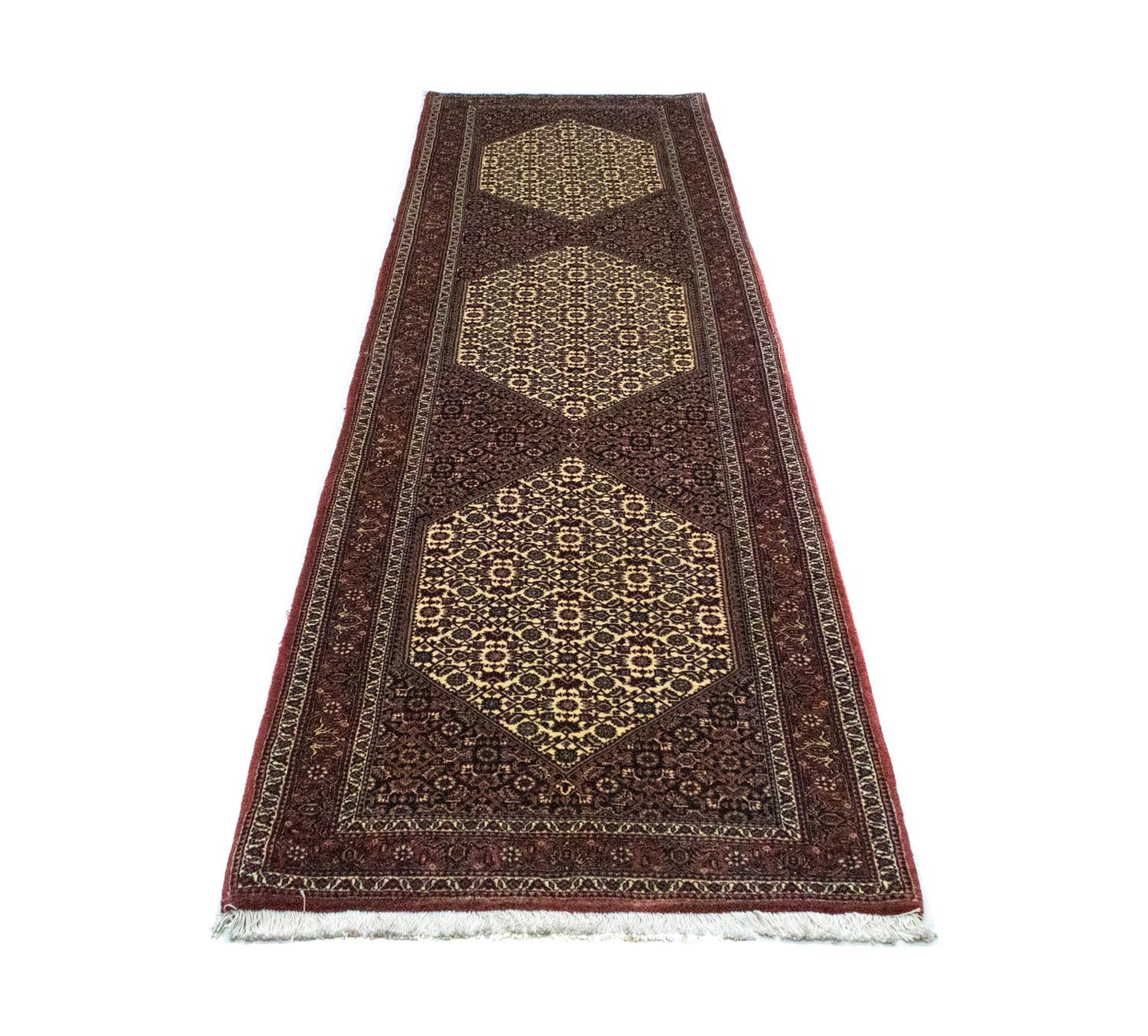 Runner Perser Rug - Bidjar - 298 x 83 cm - brown