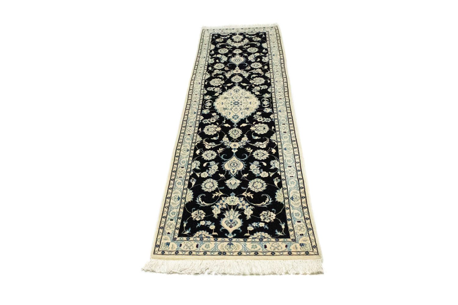 Runner Perser Rug - Nain - 215 x 57 cm - dark blue