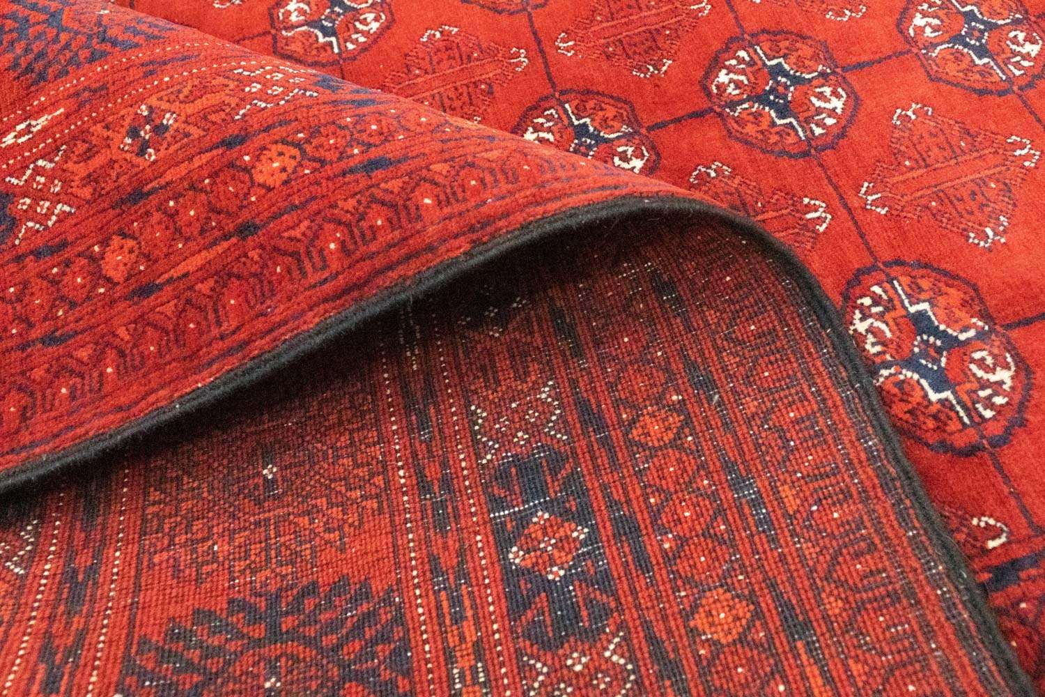 Afghan Rug - Bukhara - 292 x 196 cm - dark red