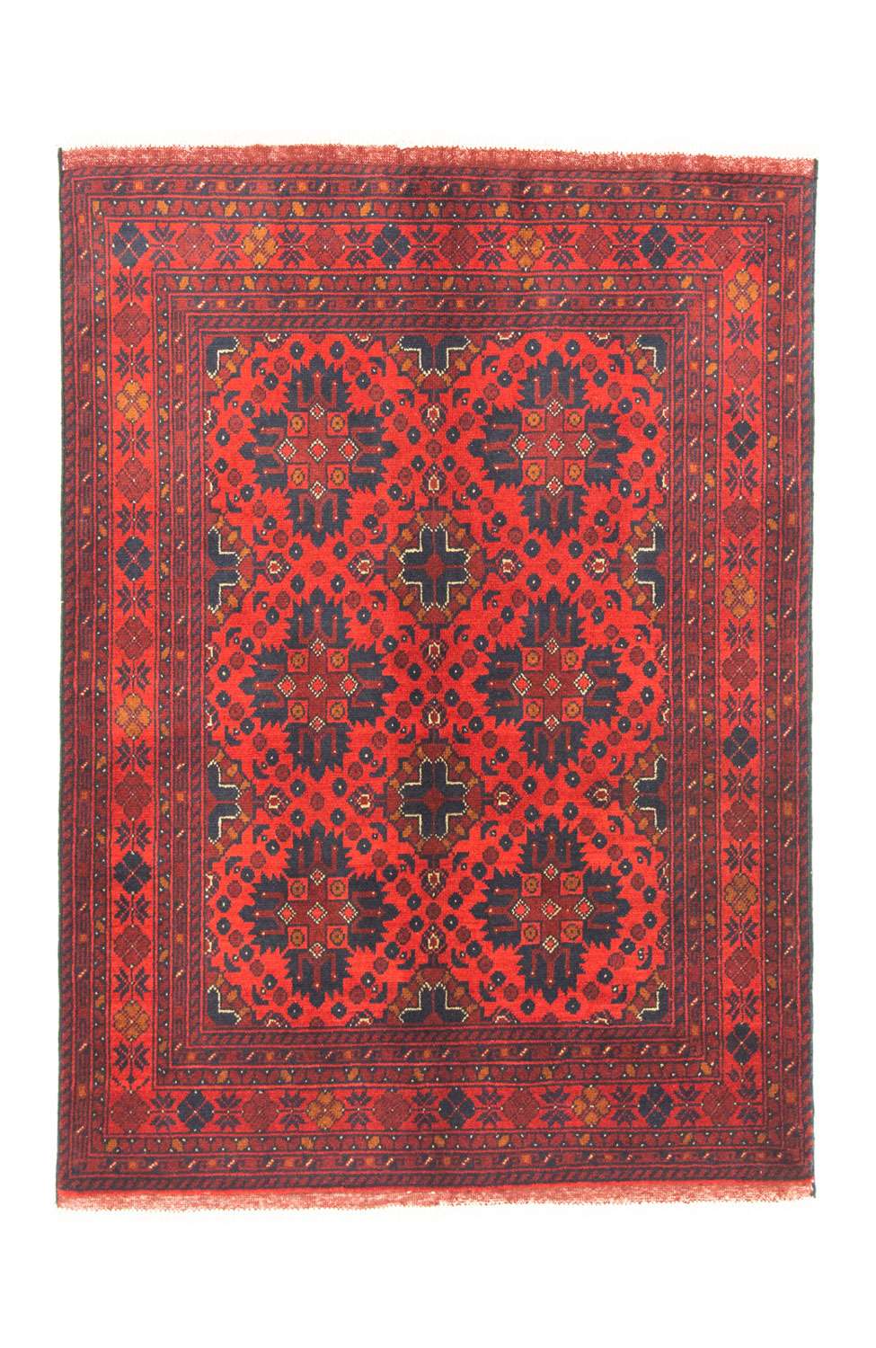 Afghan Rug - Kunduz - 142 x 103 cm - red