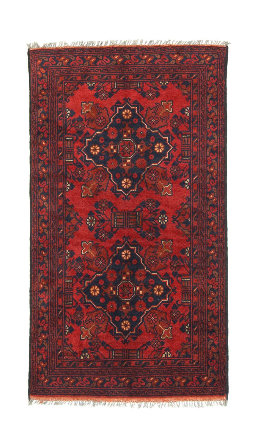 Afghan Rug - Kunduz - 127 x 75 cm - red