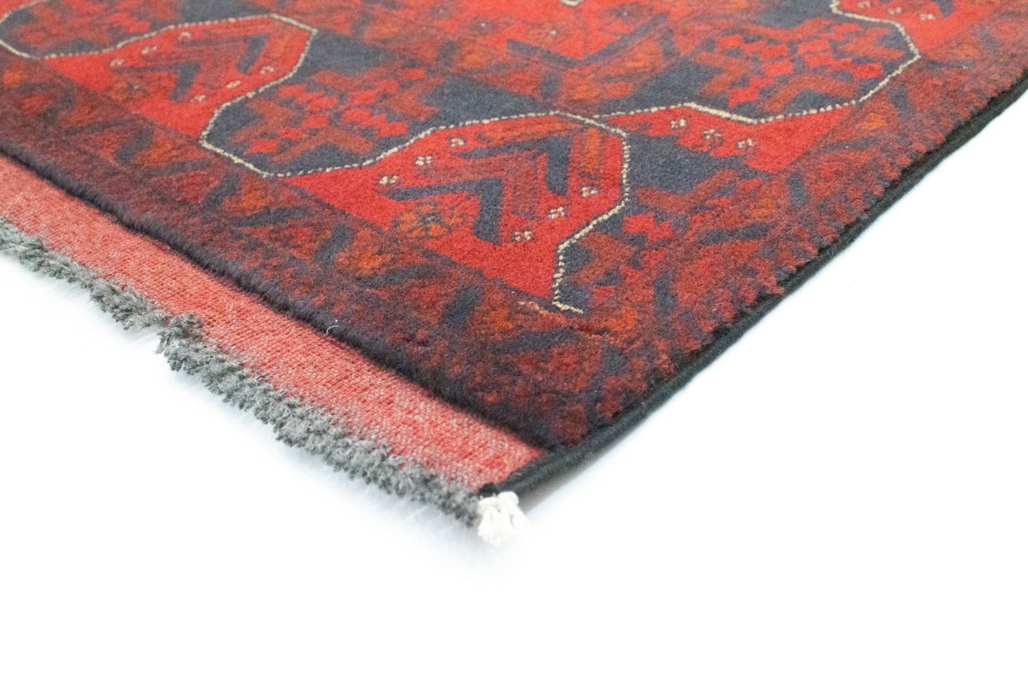 Runner Afghan Rug - Kunduz - 297 x 79 cm - red