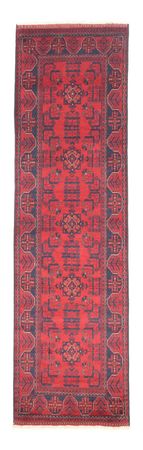 Runner Afghan Rug - Kunduz - 297 x 79 cm - red