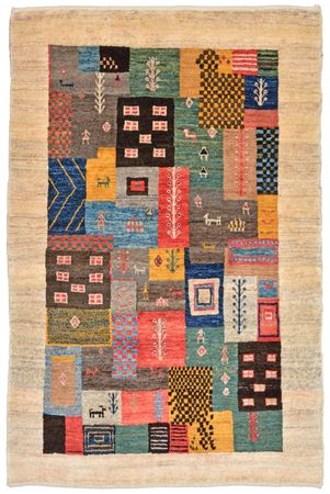 Gabbeh Rug - Loribaft Perser - 156 x 102 cm - colorful