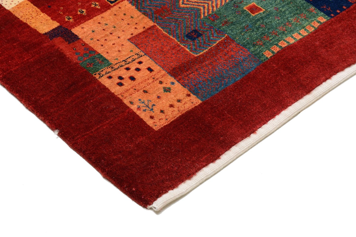 Gabbeh Rug - Loribaft Perser - 201 x 154 cm - red