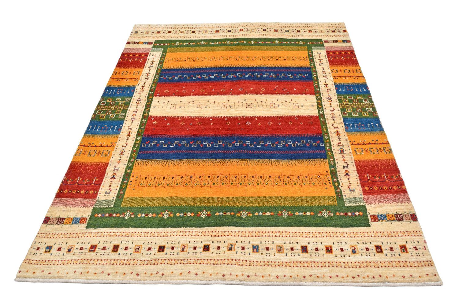 Gabbeh Rug - Loribaft Perser - 205 x 150 cm - colorful
