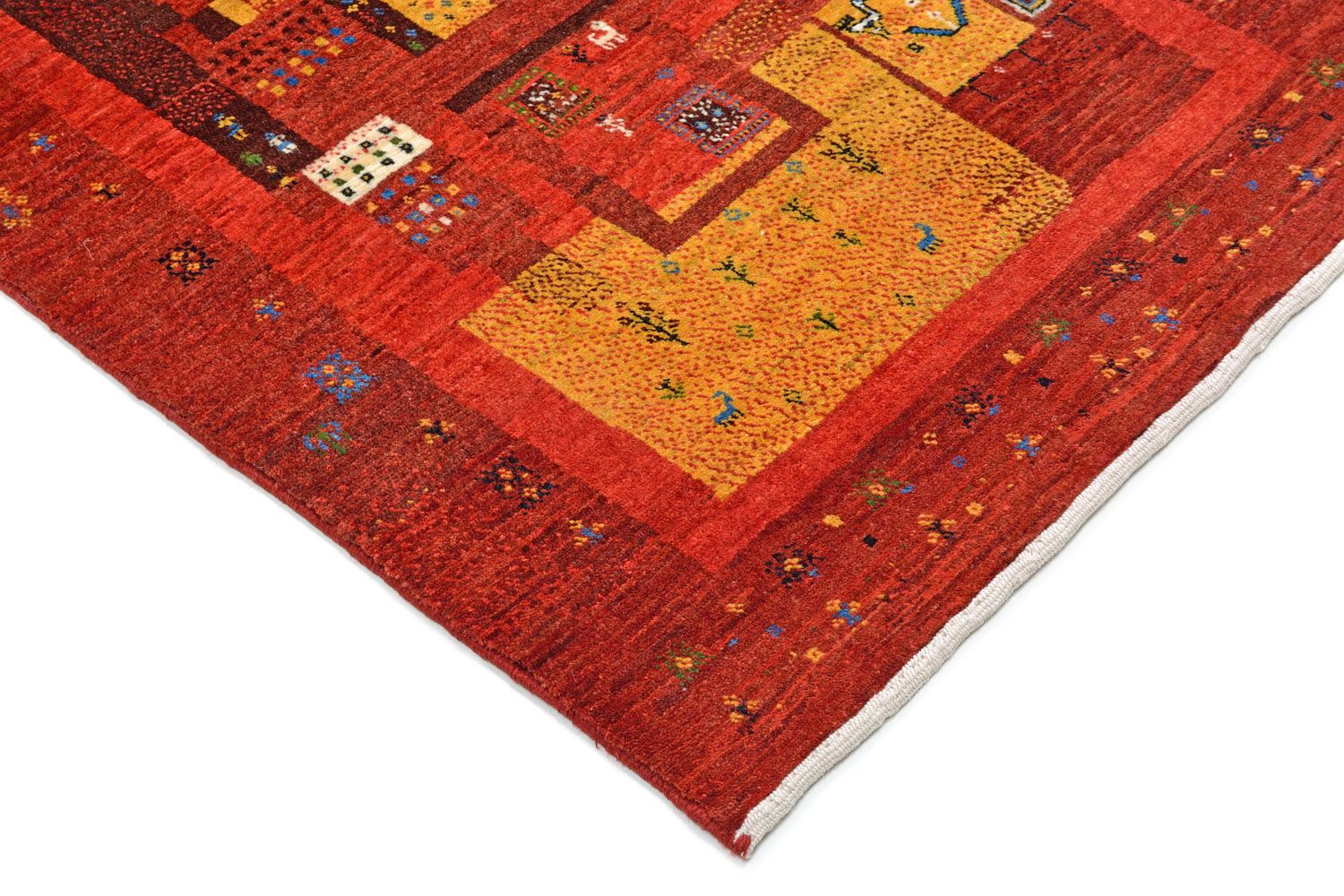 Runner Gabbeh Rug - Loribaft Perser - 196 x 80 cm - red