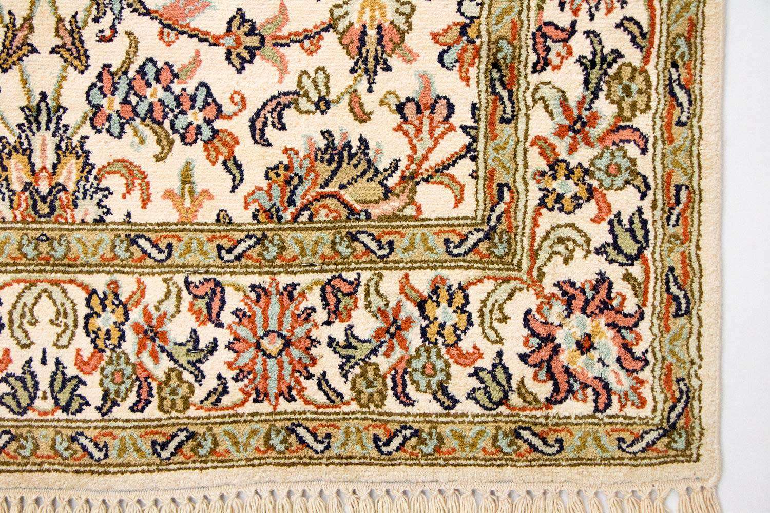 Silk Rug - Kashmir Silk - 127 x 74 cm - beige