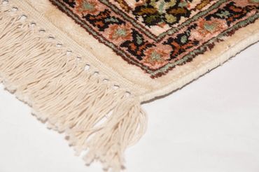 Silk Rug - Kashmir Silk - 95 x 62 cm - beige