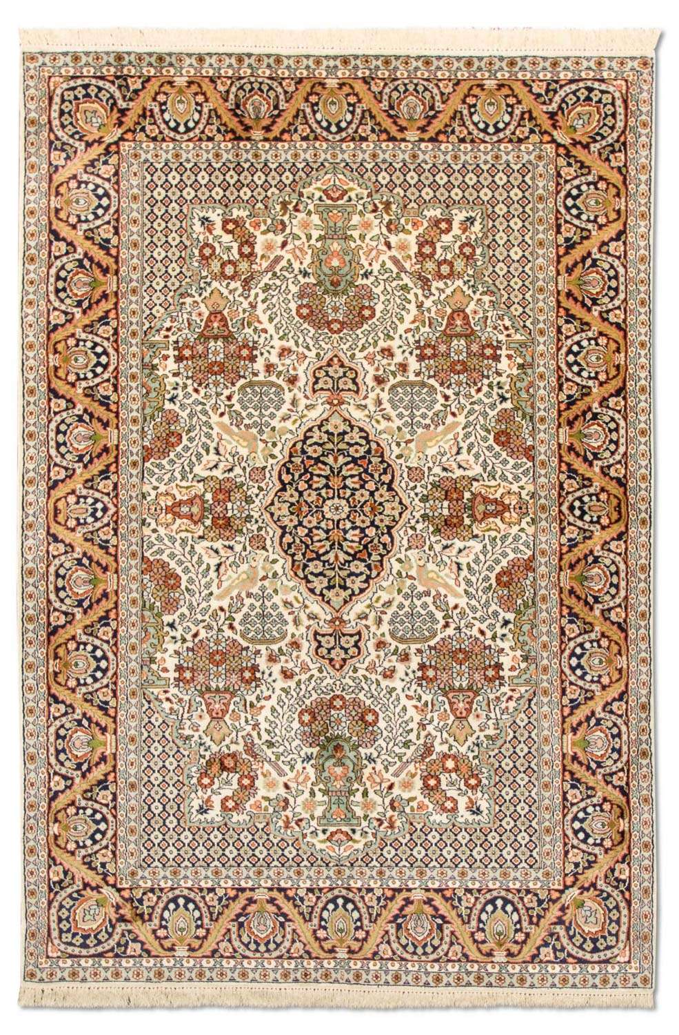 Silk Rug - Kashmir Silk - 190 x 122 cm - beige