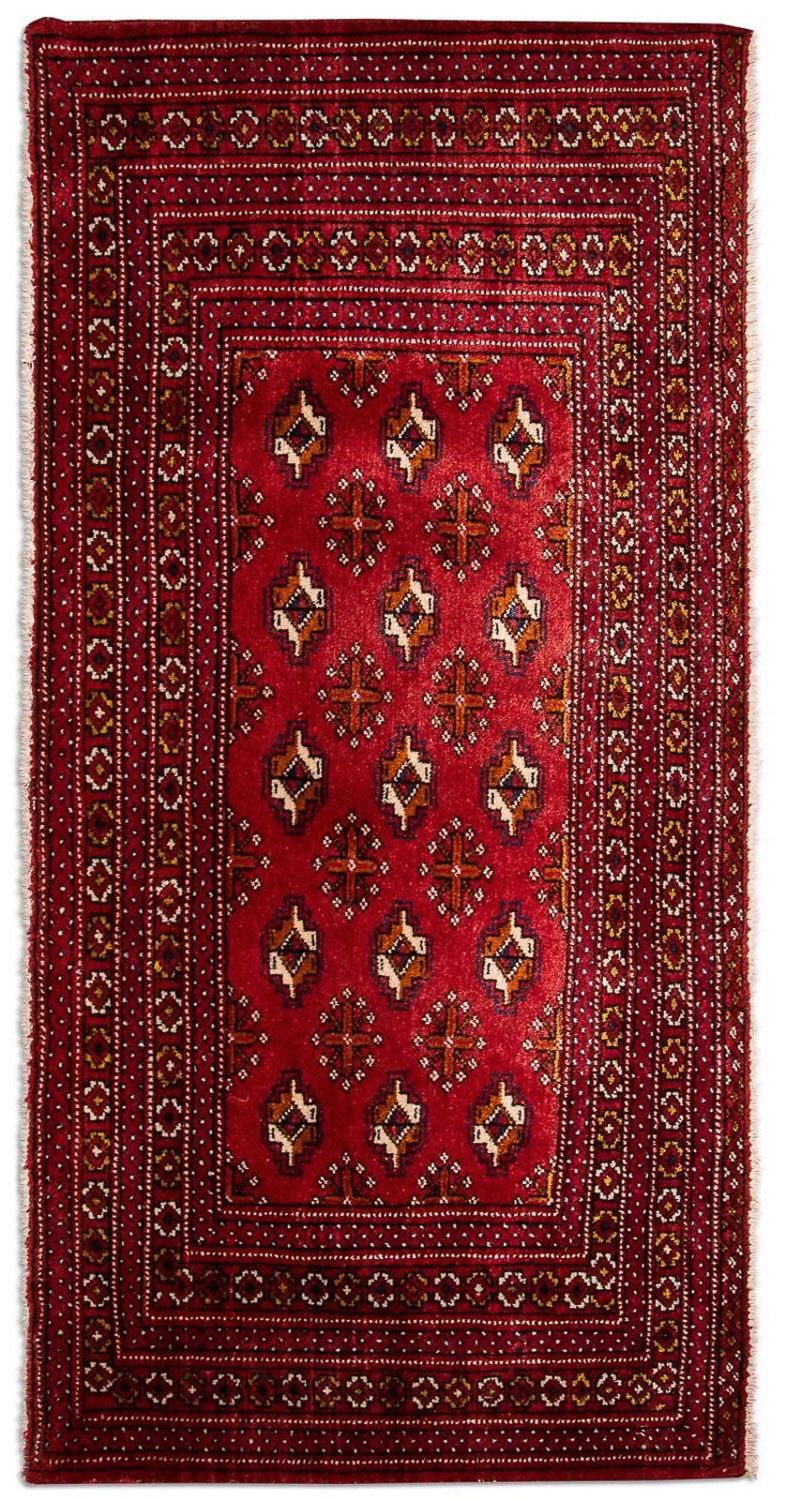 Turkaman Rug - 140 x 70 cm - red