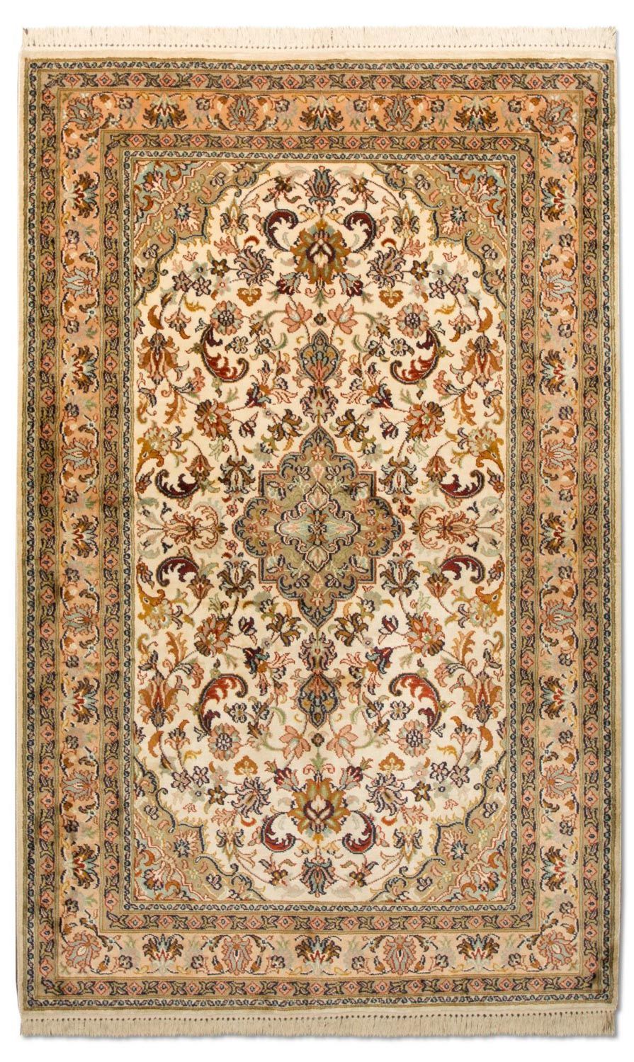 Silk Rug - Kashmir Silk - 155 x 96 cm - beige