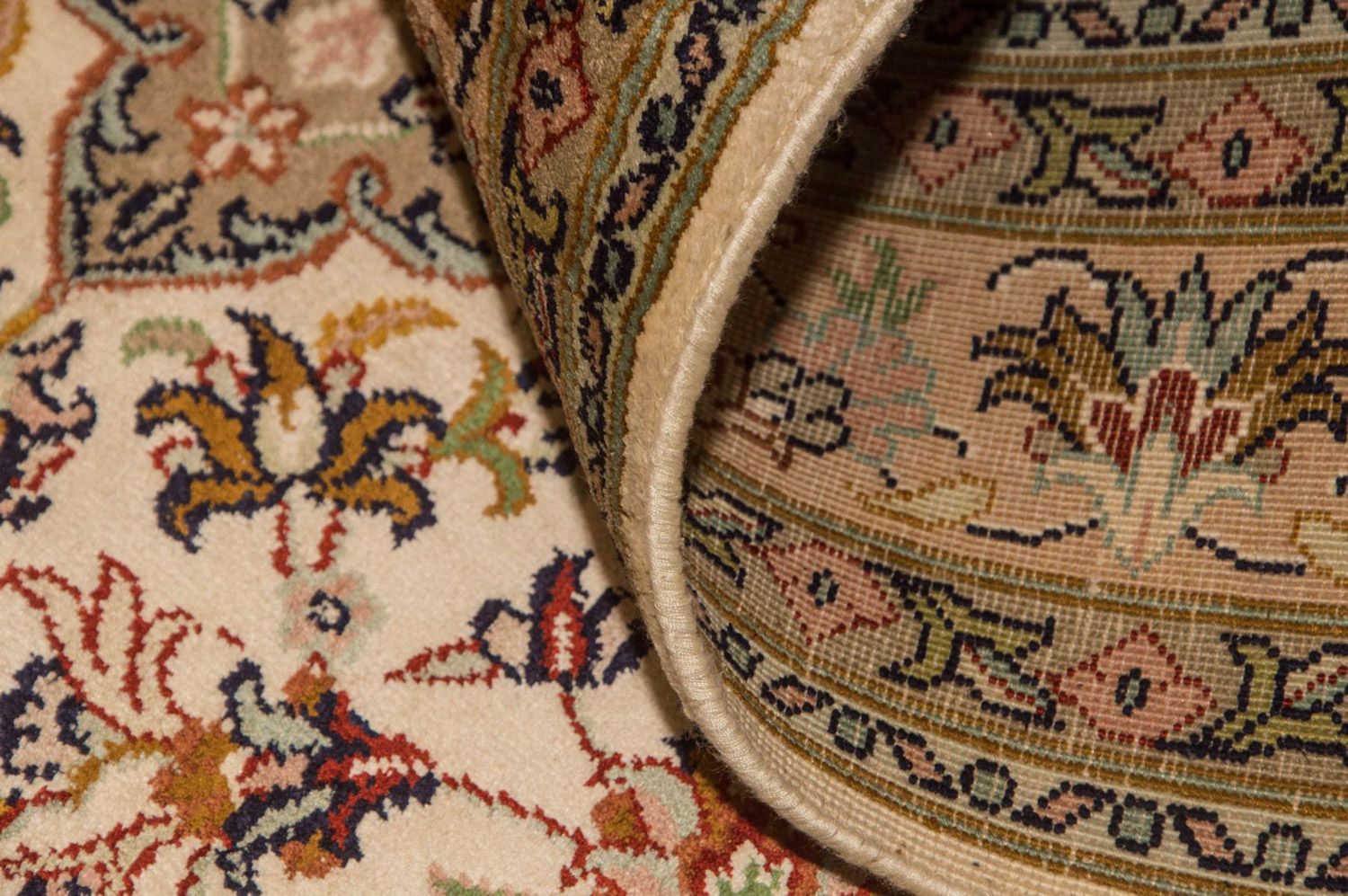 Silk Rug - Kashmir Silk - 155 x 96 cm - beige