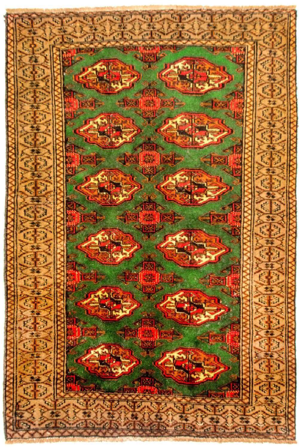 Turkaman Rug - 143 x 102 cm - green