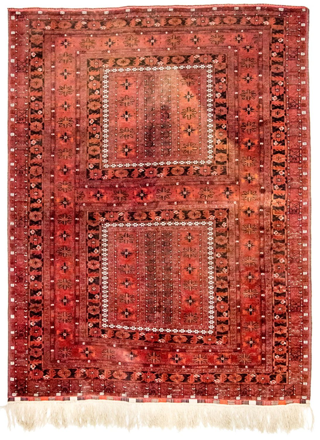 Afghan Rug - Bukhara - 225 x 172 cm - red