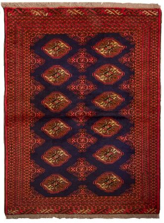 Turkaman Rug - 135 x 103 cm - dark blue