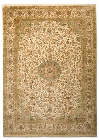 Silk Rug - Kashmir Silk - 314 x 213 cm - beige