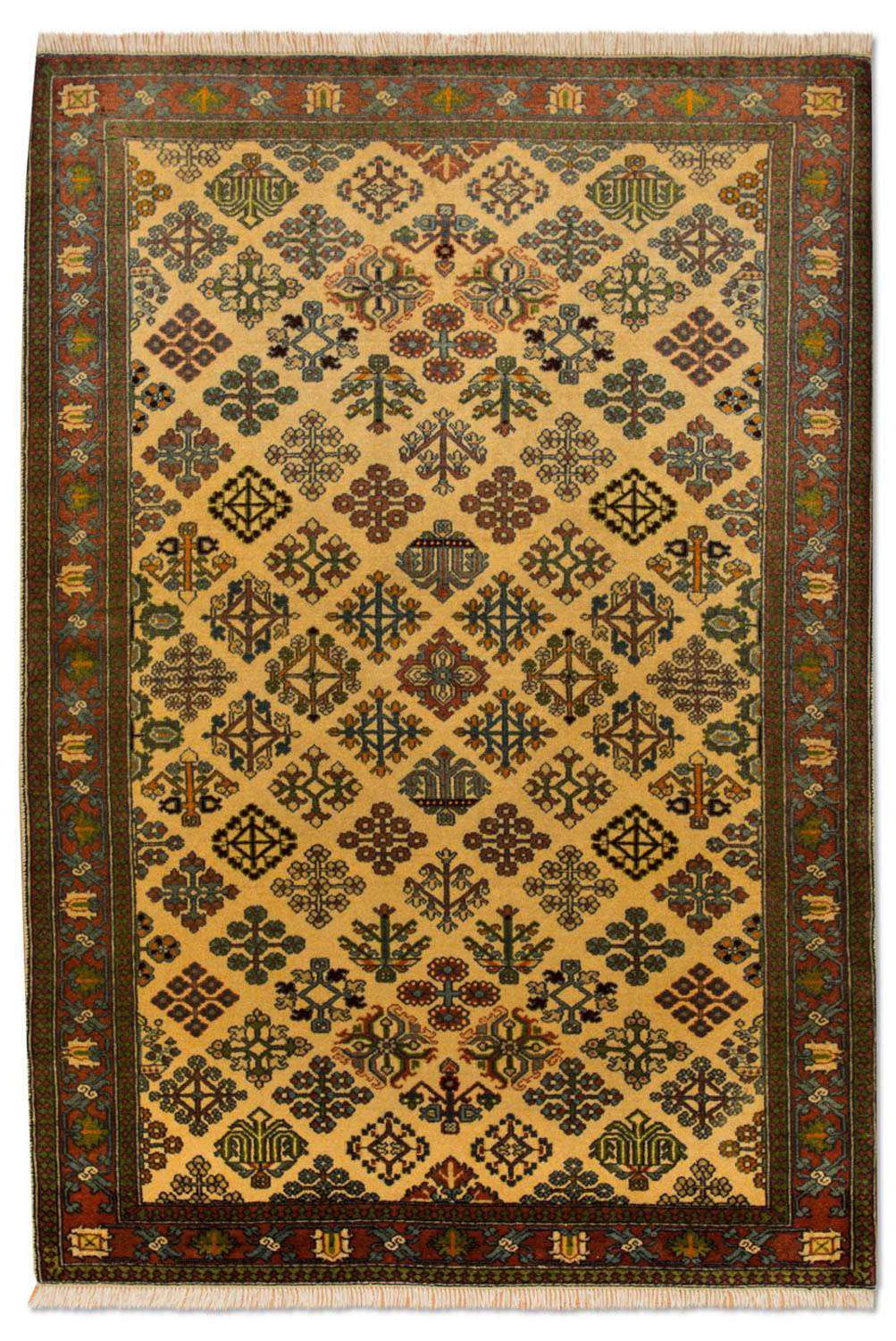Turkaman Rug - 157 x 100 cm - gold