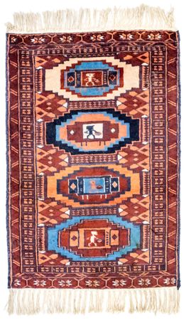 Afghan Rug - 69 x 46 cm - rust