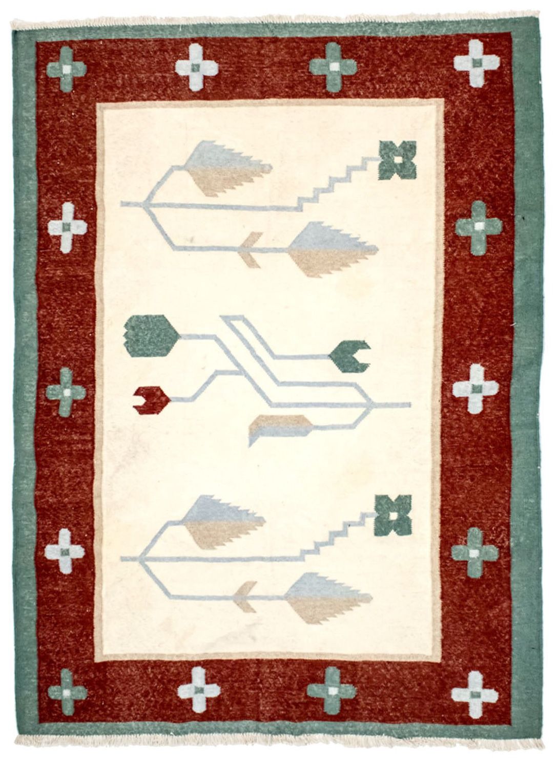 Kelim Rug - Trendy - 188 x 140 cm - beige