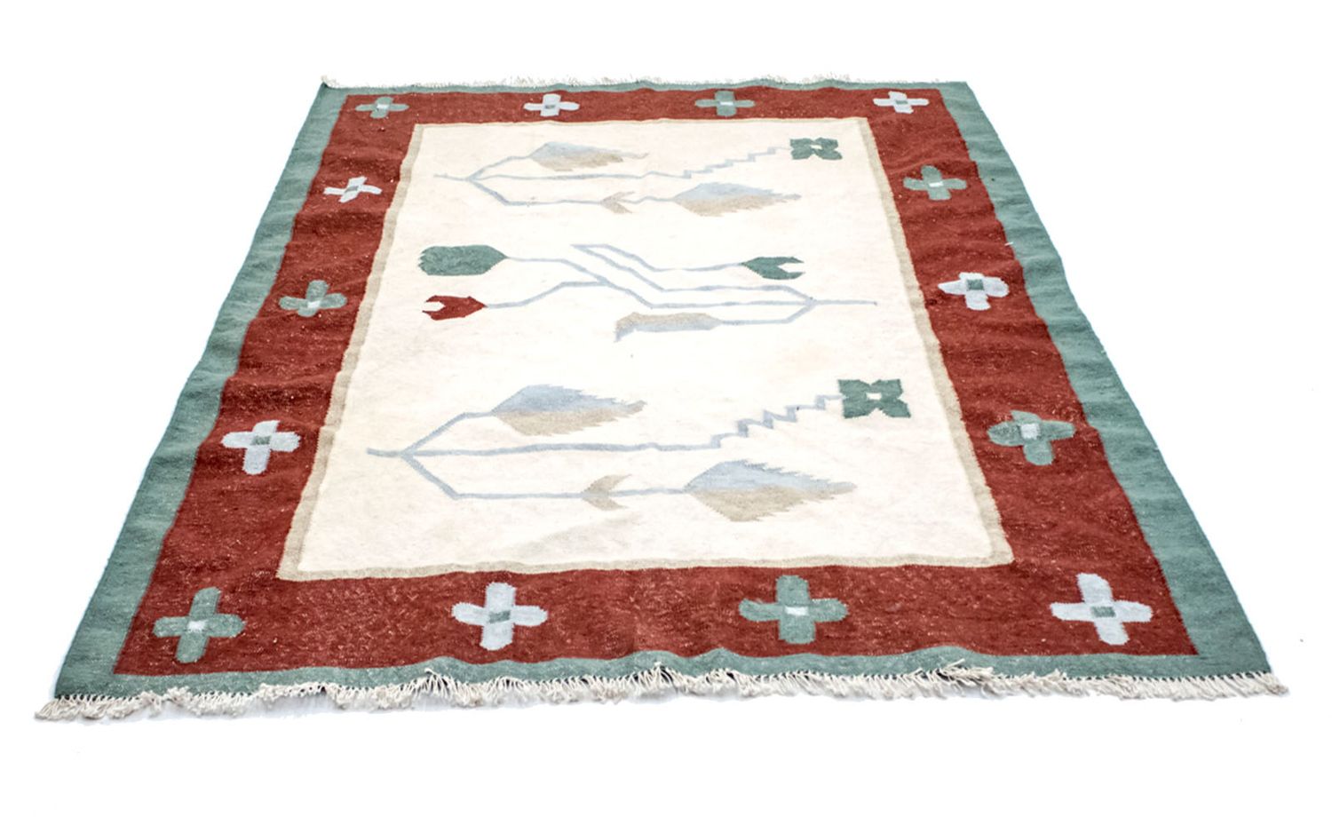 Kelim Rug - Trendy - 188 x 140 cm - beige