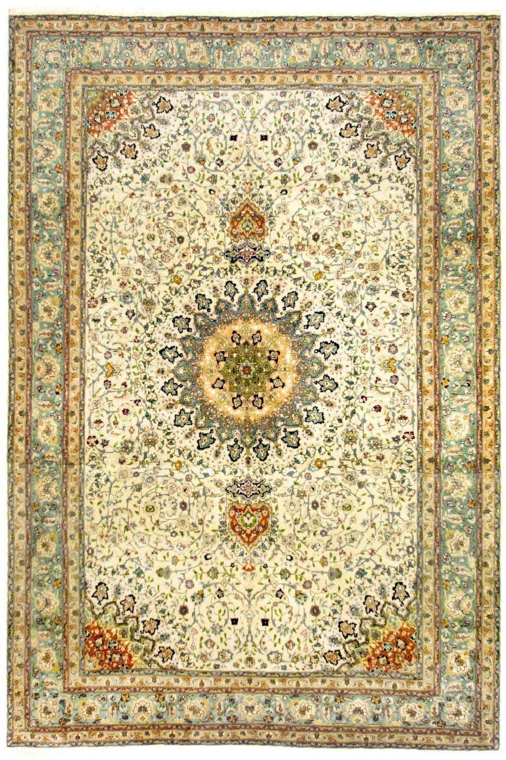 Perser Rug - Tabriz - Royal - 294 x 198 cm - light green