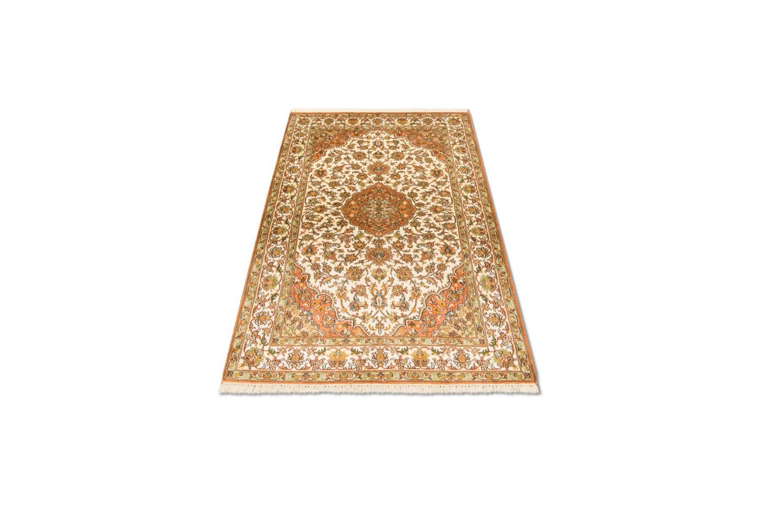 Silk Rug - Kashmir Silk - 157 x 90 cm - beige