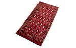 Runner Turkaman Rug - 100 x 50 cm - red