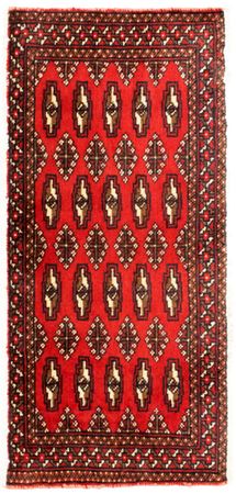 Runner Turkaman Rug - 100 x 50 cm - red