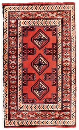 Runner Turkaman Rug - 100 x 50 cm - red