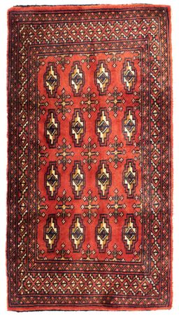 Runner Turkaman Rug - 100 x 50 cm - red