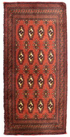 Runner Turkaman Rug - 100 x 50 cm - rust