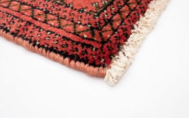 Runner Turkaman Rug - 100 x 50 cm - red