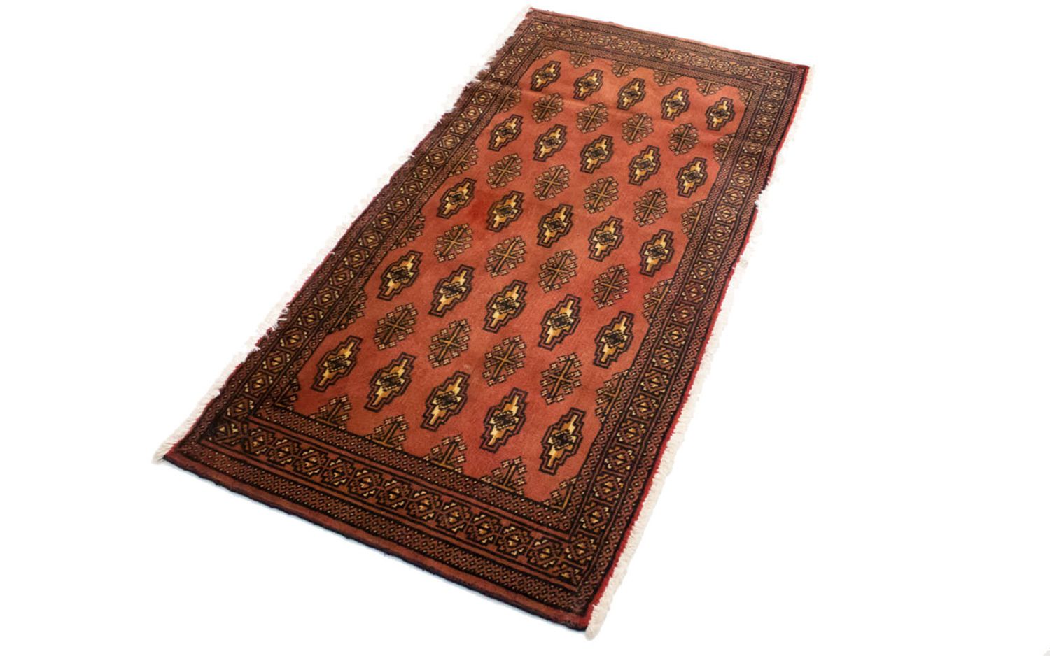 Turkaman Rug - 130 x 60 cm - rust