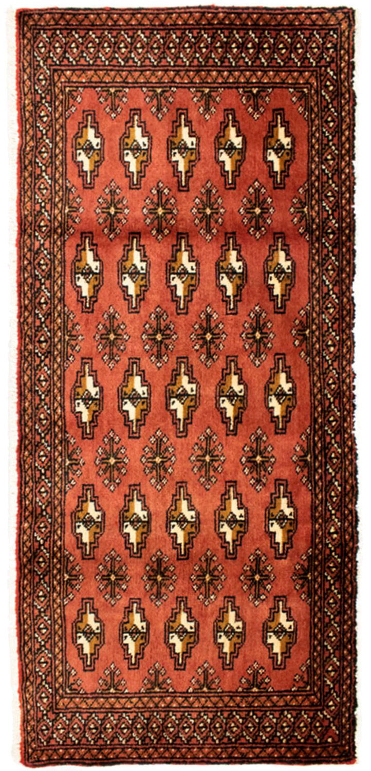 Turkaman Rug - 130 x 60 cm - rust