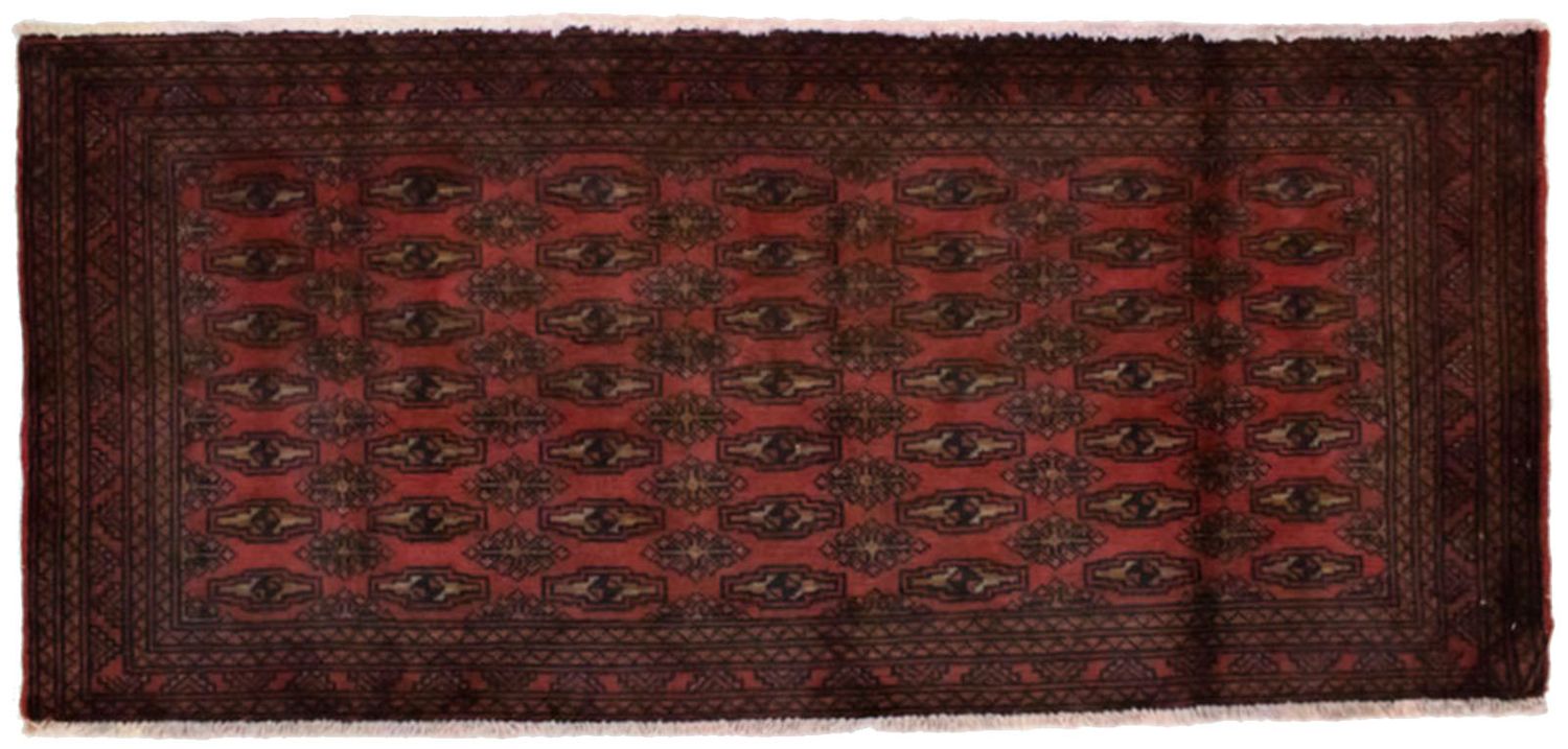 Turkaman Rug - 130 x 60 cm - red