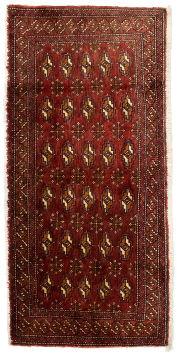 Turkaman Rug - 130 x 60 cm - red