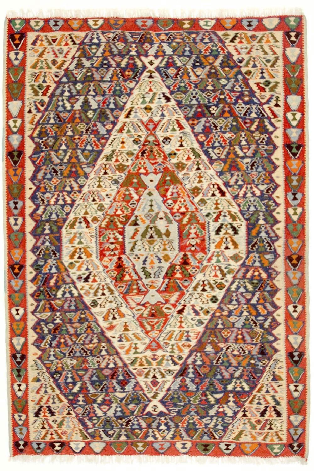 Kelim Rug - Old - 153 x 119 cm - blue