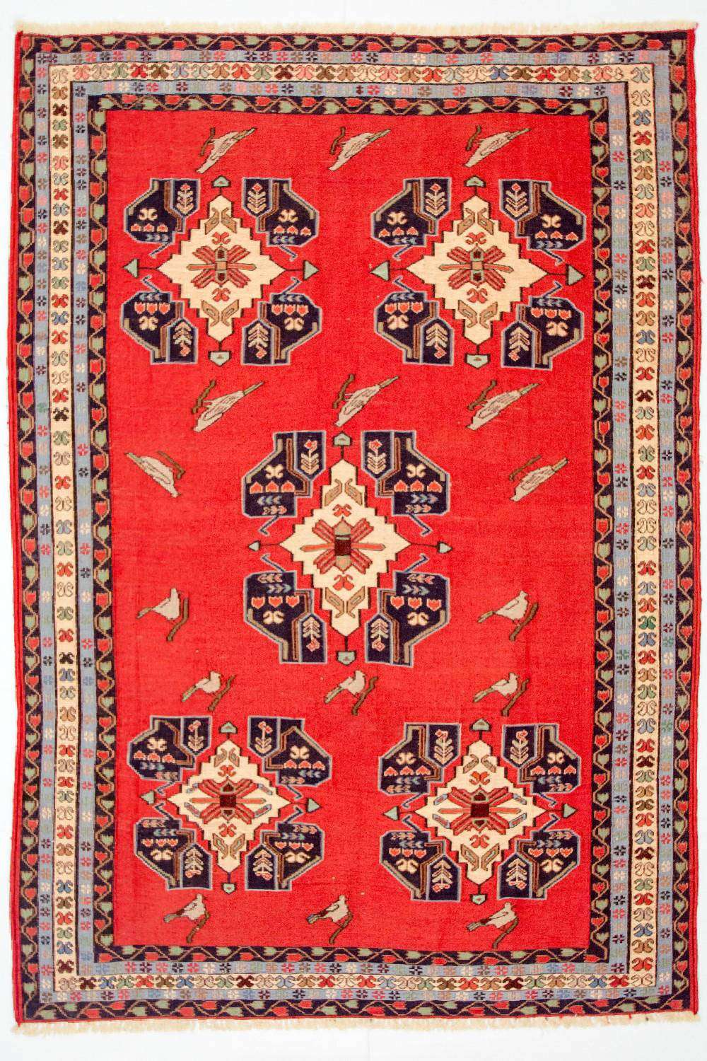 Kelim Rug - Oriental - 188 x 134 cm - red