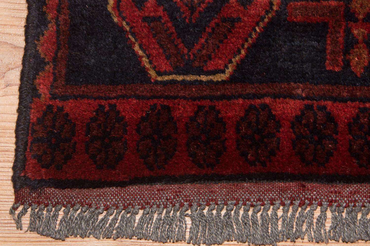 Afghan Rug - Kunduz - 189 x 116 cm - red
