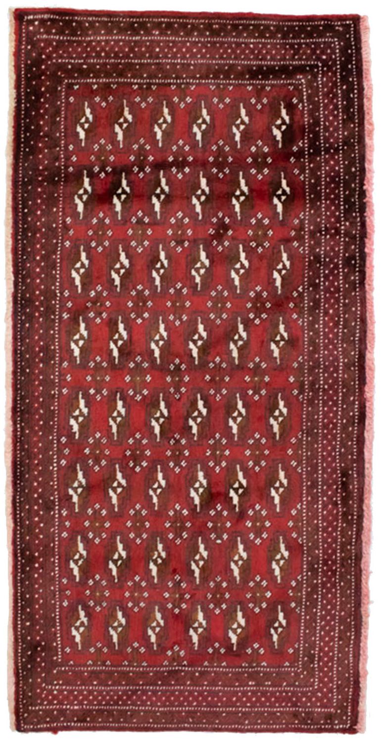 Turkaman Rug - 130 x 60 cm - red